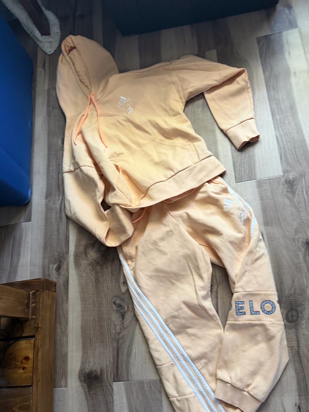 adidas Peach Orange Hoodie and Jogger Set for Women